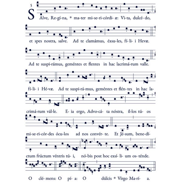 Salve Regina - Simple tone - blue text Thumbnail